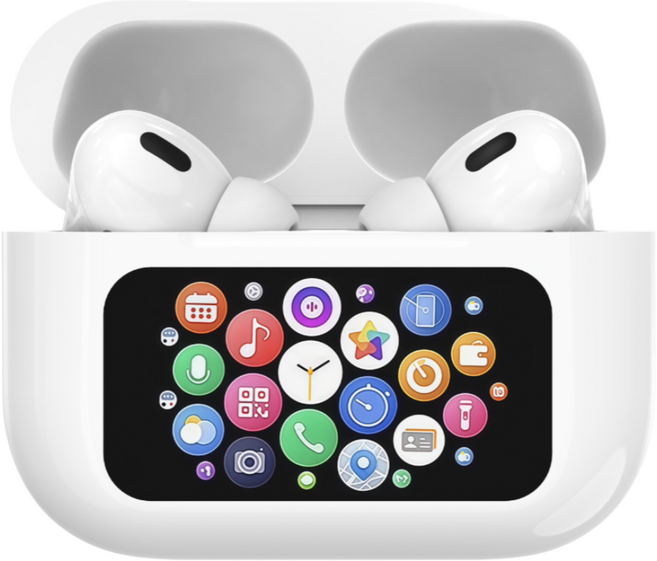 유닉 스마트 터치스크린 무선 블루투스 이어폰 노이즈캔슬링 생활방수, (A세트), 화이트