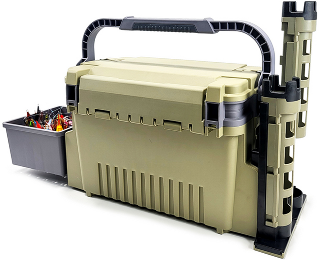 에기태클박스 XD-101 풀세트(에기트레이 소품트레이 로드스탠드2개) 멀티 2단 에기박스, XD-101 풀세트 베이지, 1개