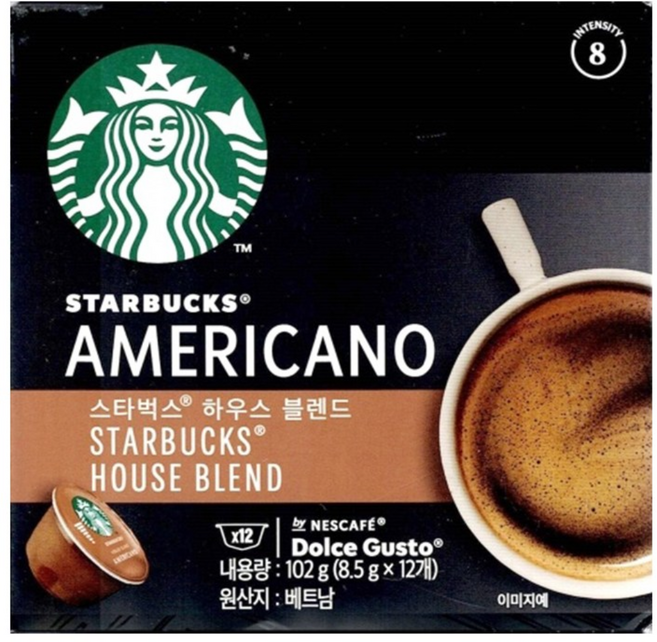 네슬레 스타벅스 돌체구스토 하우스 블렌드 8.5 x 12개입, 8.5g, 1개