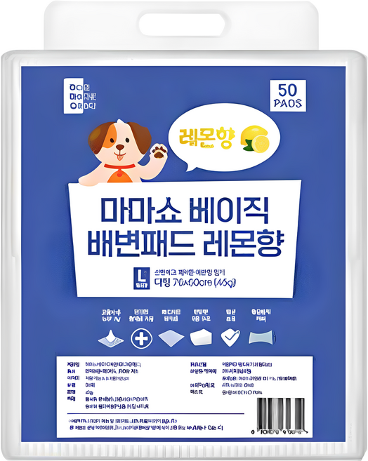 MAMASHOW 基本款檸檬香寵物尿墊, 50入, 1組