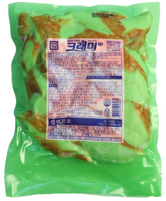 한성 크래미 F2 1kg 대용량게맛살 대용량크래미, 1개