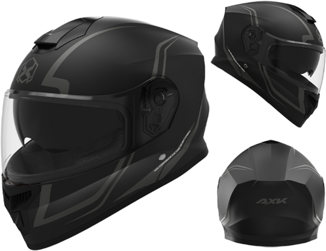 SULCATA 풀페이스 헬멧 어드벤처 남여공용 오토바이헬멧 경량 시스템 오프로드, 무광블랙