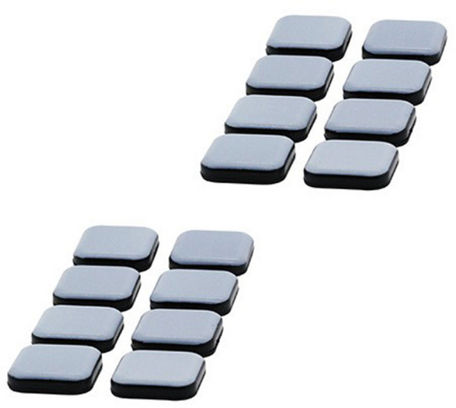 이지슬라이드 가구 슬라이딩 패드 부착형 사각 8p, 2개