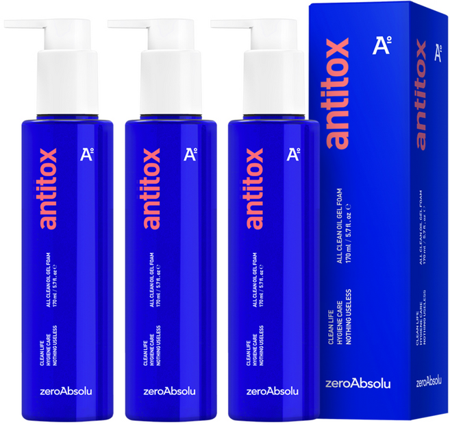 안티톡스 올클린 오일젤폼, 170ml, 3개