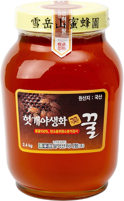 설악산허니팜 꽃꿀100% 헛개야생화꿀, 2.4kg, 1개