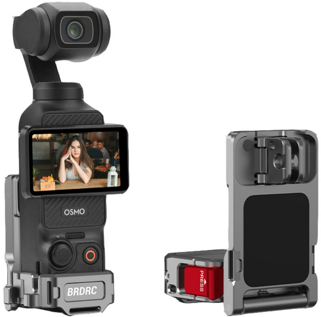 DJI Pocket 3 완벽 호환 초강력 마그네틱 거치대 - 360도 회전 가능 삼각대/차량/손잡이 멀티호환 Vlog/여행/운동 촬영 필수 액세서리, 1세트, 자기흡착 거치대