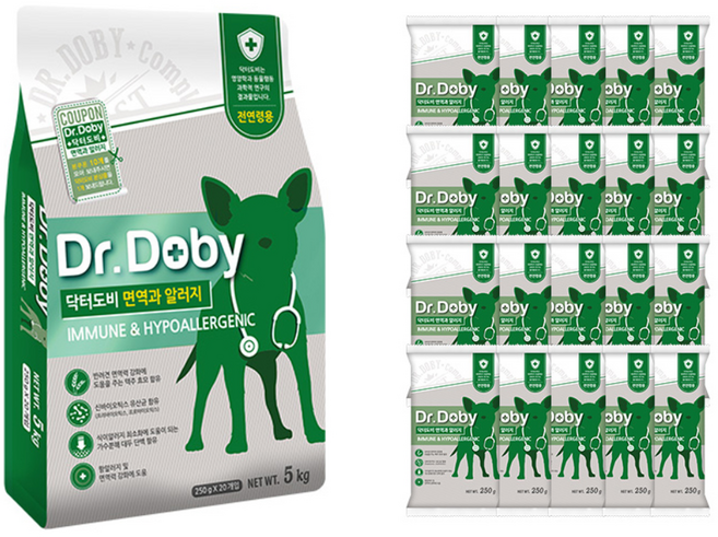 닥터도비 강아지 면역 기능성 사료, 피부/피모+알러지, 5kg, 1개