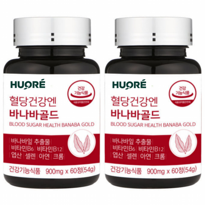 혈당건강엔 바나바 골드 바나바추출물 바나바잎, 60정, 2개