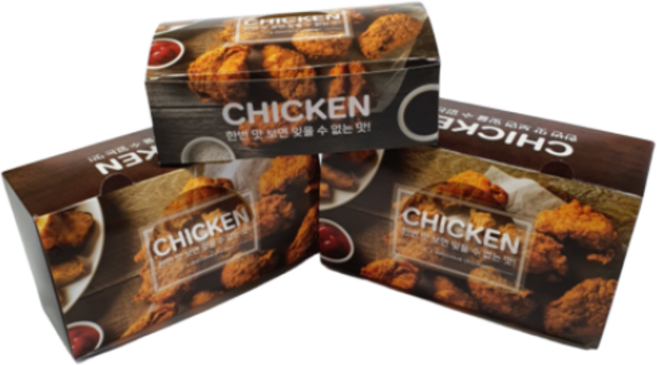 모두닭집 다크 치킨박스 소 중 대 200매, 200개