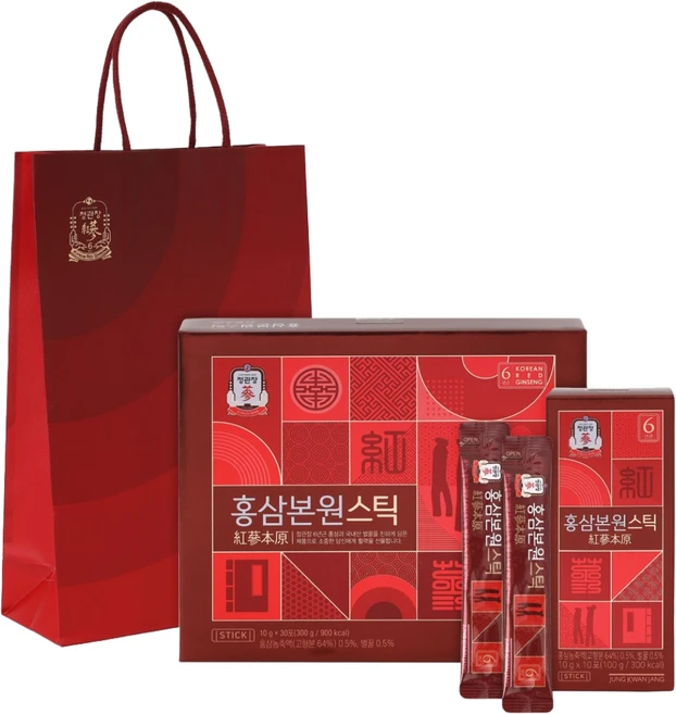 정관장 홍삼본원스틱 6년근홍삼 선물세트, 10g, 30개 - 쿠팡