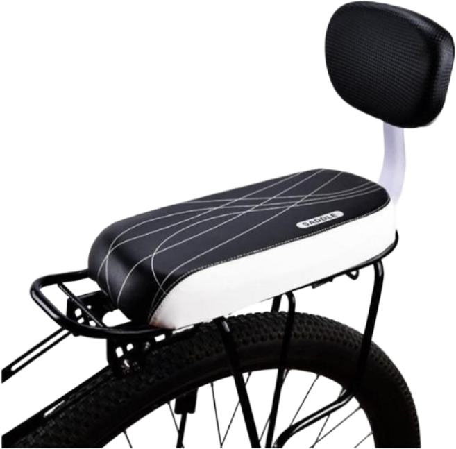 글로리존 자전거 뒷자리 보조 안장 쿠션 의자, 1개, 화이트블랙