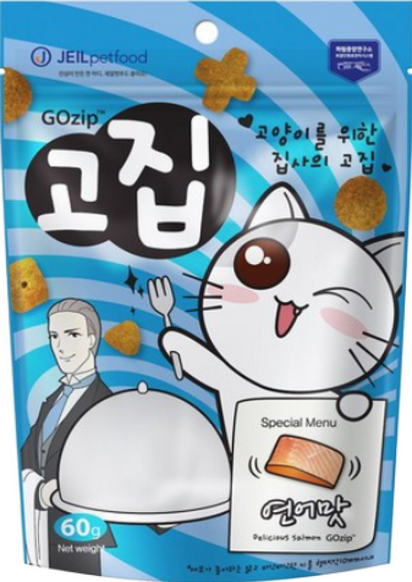 고집 고양이 간식, 연어, 60g, 3개