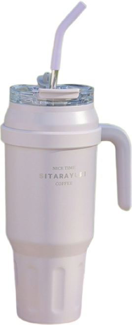 FOOI 빅 메가 1400ML 초대용량 텀블러 파스텔 7컬러 인스타감성, 연그레이, 1개