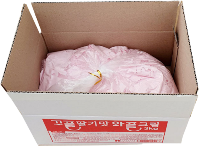 새마원 딸기 와플 크림 시럽 잼 토핑 휘핑 카페 재료 생크림, 4개, 3kg