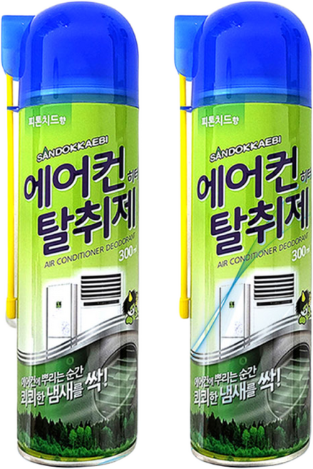 산도깨비 에어컨 히터 탈취제, 2개, 300ml