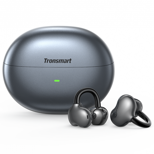 Tronsmart OpenFly Clip 오픈형 클립온 이어버드 무선 이어폰 블루투스 6.0 IPX5 방수 스포츠 이어폰, 블랙