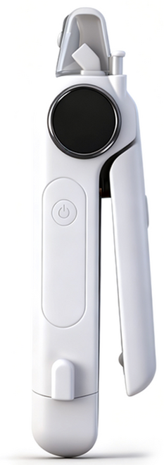 비비돔 반려동물 전동 발톱깍기 네일 연마기 LED 라이트 안전장치 포함, 1개, 흰색