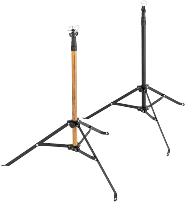 문캠핑 4단 높이조절 양방향 조명 랜턴걸이 랜턴거치대+고정팩3개+보관파우치 세트 2색상, 1개, 블랙