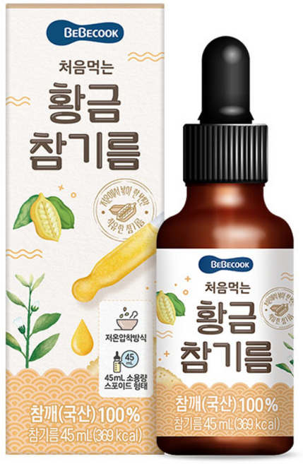 베베쿡 처음먹는 황금참기름, 참기름맛, 1개, 45ml