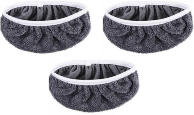 가정용 다용도 밀대 걸레 리필 극세사커버 대형, 회색, 3개