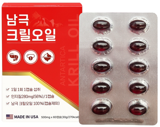 라이프리 남극 크릴오일 FOS 인증, 1개, 180회분