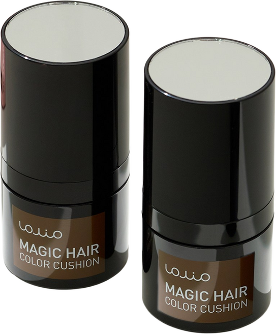 아미니 롤리오 1초커버 헤어 컬러 쿠션, 내추럴브라운, 2개