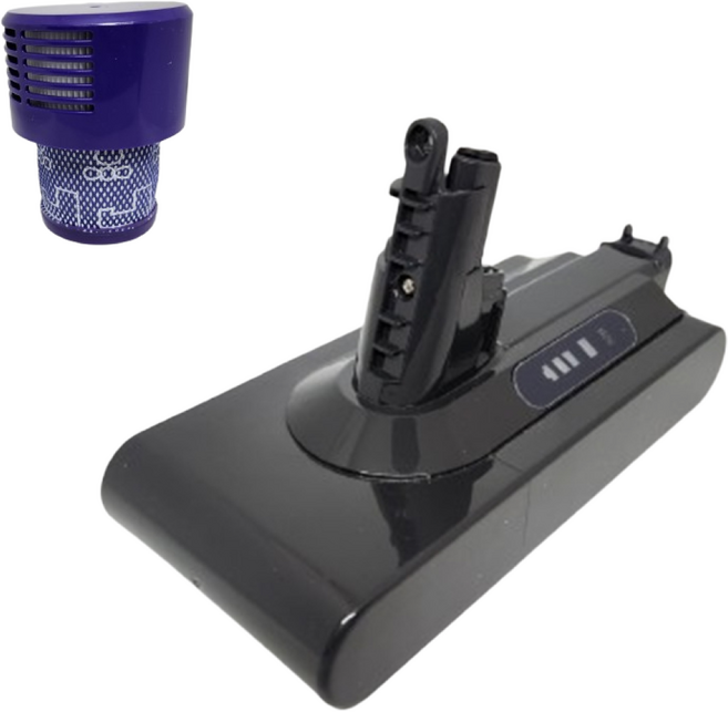 다이슨 V10 배터리 호환 알파 삼성셀 sv12 sv12G sv27 KC인증, 1개, 4000mAh