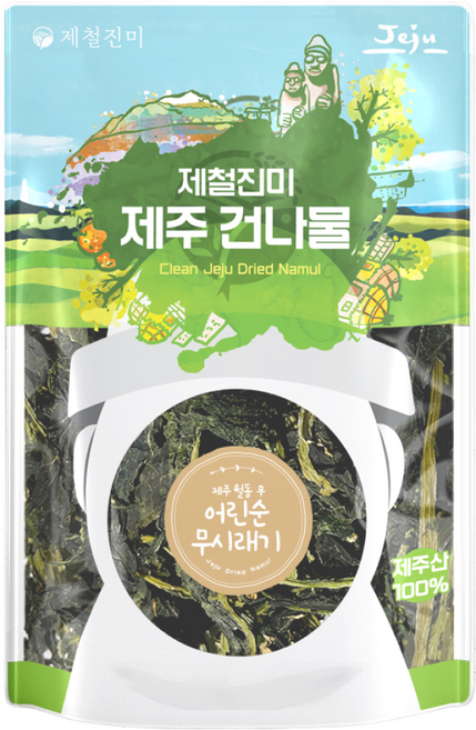 제철진미 제주산 어린순 무시래기, 2개, 50g