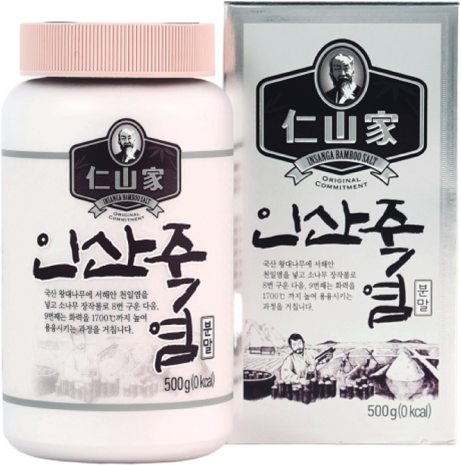 인산가 9회죽염 분말 500g + 휴대용기 3개 + 다양한 샘플 증정 / 죽염본가 9번구운 인산죽염 / 요리 양치 코세척 가글 [정품 판매자 사업자번호: 660-58-00496], 1개