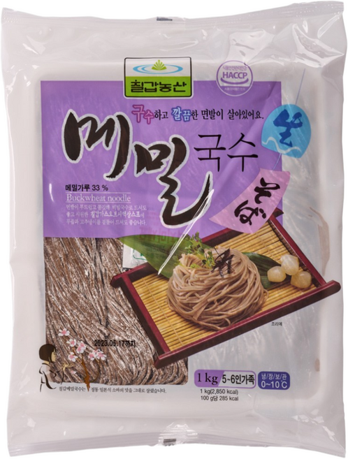 칠갑농산 생메밀국수 1kg (약6인분) X 10개입 BOX, 10개
