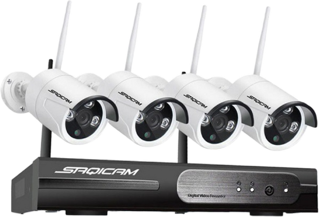 사치캠 실시간 영상 8채널 500만화소 고화질 녹화기 300만화소 실내외 무선 감시 카메라 자가설치 CCTV세트, 실외 4대+8채널 녹화기 풀세트, 1개