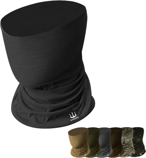 워든 택티컬 워랩 밀리터리 스카프 육군 해병대 특전사 넥워머 바이크 등산 기능성 두건, 1.BLACK, 1개