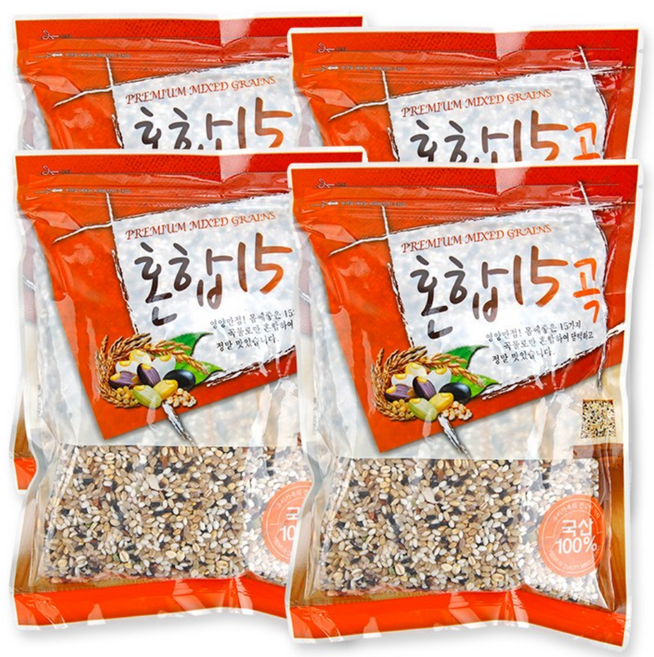 [이잡곡이다] 국산 혼합15곡 800g x 4봉, 4개