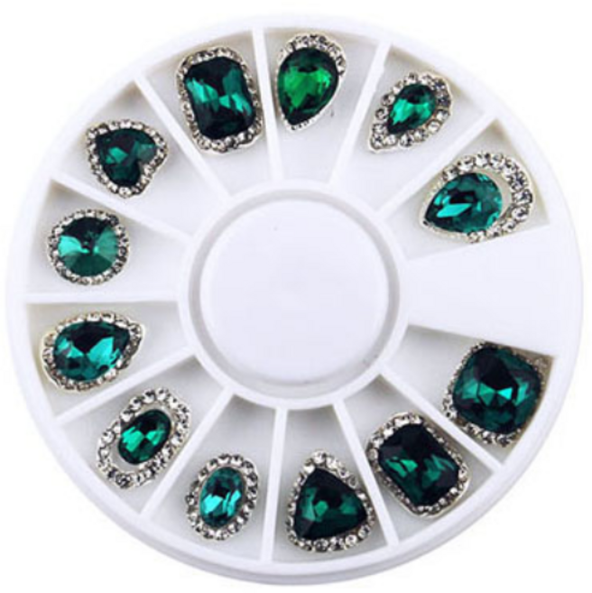 뷰랩 네일파츠 세트, 07 크리스탈 에메랄드, 1개