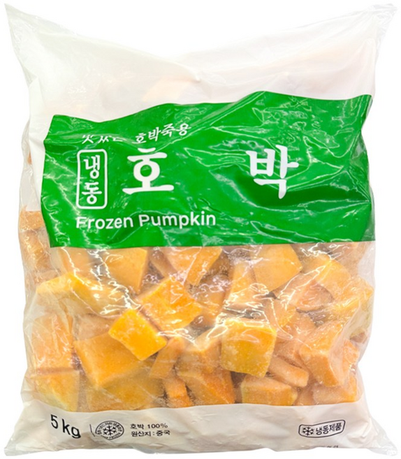 [대영] 세미원 냉동호박 5kg 늙은 호박100% (호박죽용), 1개