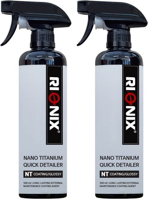 리오닉스 나노 티타늄 퀵디테일러 유리막코팅 광택제 물왁스, 2개, 500ml