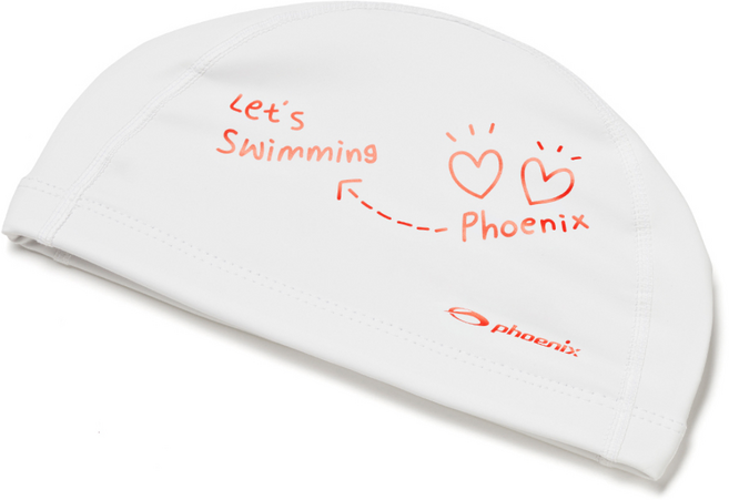 국내생산 피닉스 디자인 우레탄 아동용 코팅 수영모 드로잉