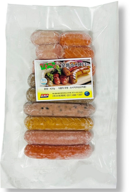 안주세상 칼집 모듬소시지 420g 캠핑용소시지 모듬소세지 맥주안주 구워먹는소세지, 1개