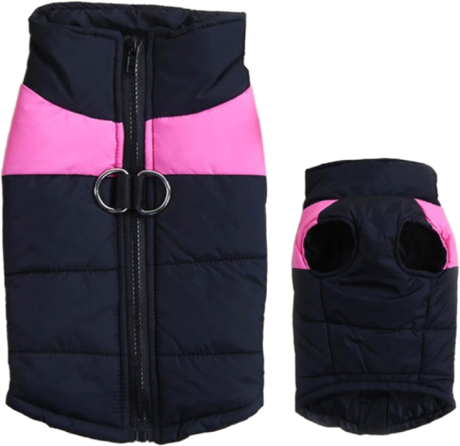 방수 지퍼 패딩 조끼 WI014DG, 핑크, 1개