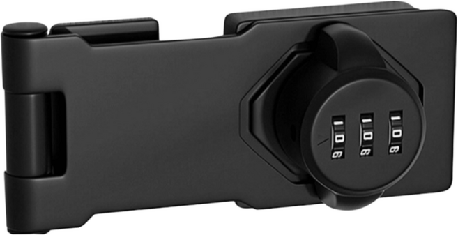 하비토 무타공 서랍 냉장고 번호키 잠금장치 다이얼 미닫이문 시건장치, 블랙, 1개, 블랙