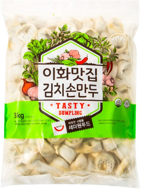 세미원 이화맛집 김치손만두, 1개, 3kg