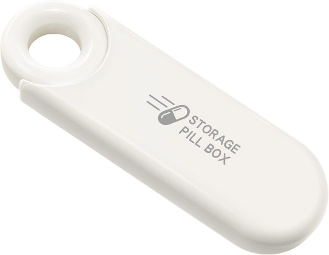 네스팅홈 휴대용 3칸 미니 알약 케이스 오프화이트 풀아웃, 1개