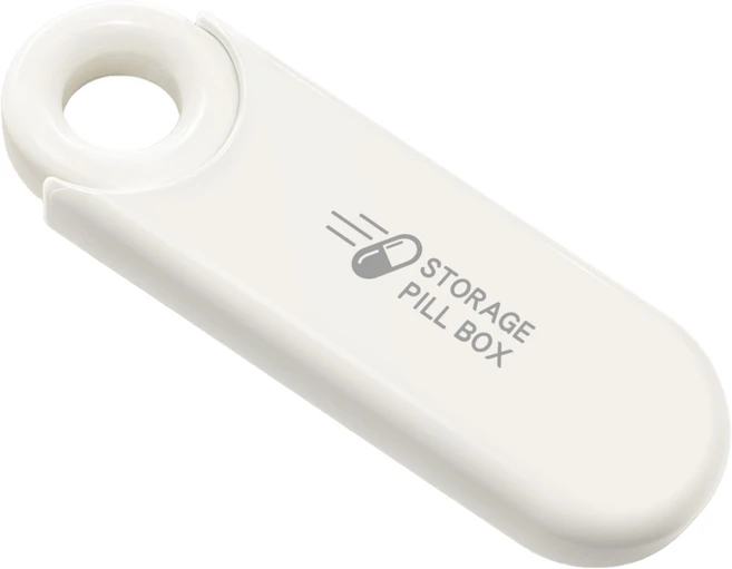 네스팅홈 휴대용 3칸 미니 알약 케이스 오프화이트 풀아웃, 1개 - 쿠팡