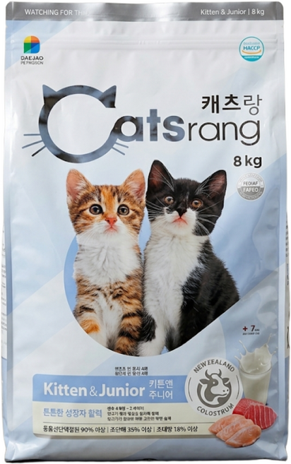 캐츠랑 키튼 주니어 8kg, 1개, 닭+참치