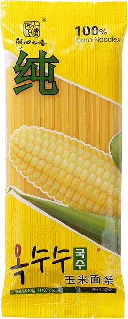 진위성 아전칠희 웰빙 밀가루 없는 옥수수 100% 고품질 옥수수면 국수 온면 마라탕 훠꿔 넙적, 400g, 6개