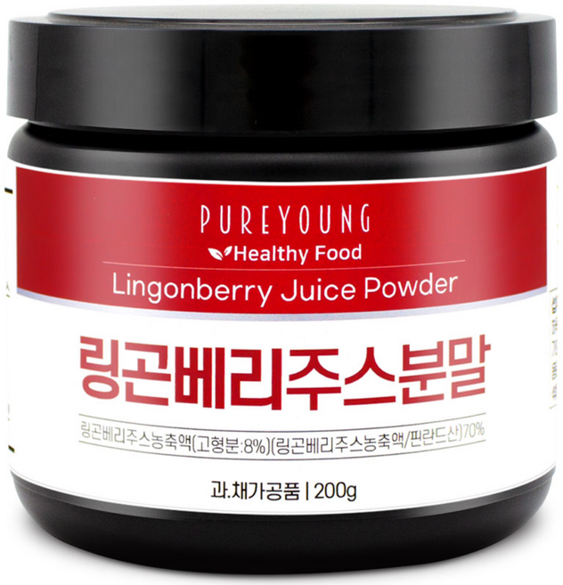 퓨어영 링곤베리 주스 분말 퓨레 200g, 1개