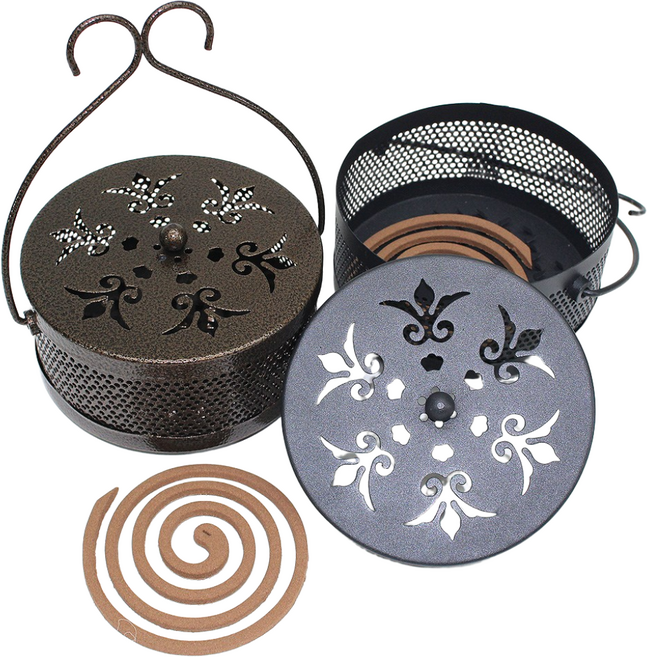 쿨로하 모기향 거치대 2개(1+1) 혼합색상 엔틱, 블랙 2개