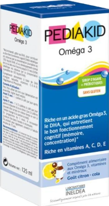 PEDIAKID 페디아키드 오메가3 레몬콜라맛 시럽 125ml 2팩 - 쿠팡