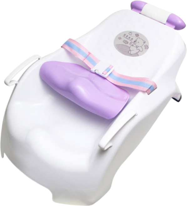 맘스베이비 곰돌이 샴푸 유아목욕의자, 보라