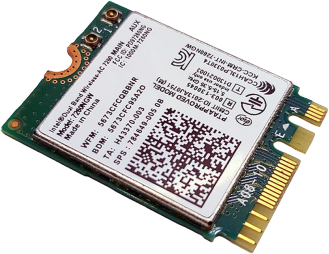 인텔 AC7260 NGW M.2 A key E key 듀얼밴드 WiFi 2.4G/5GHz BT4.0 [국내발송], 1개